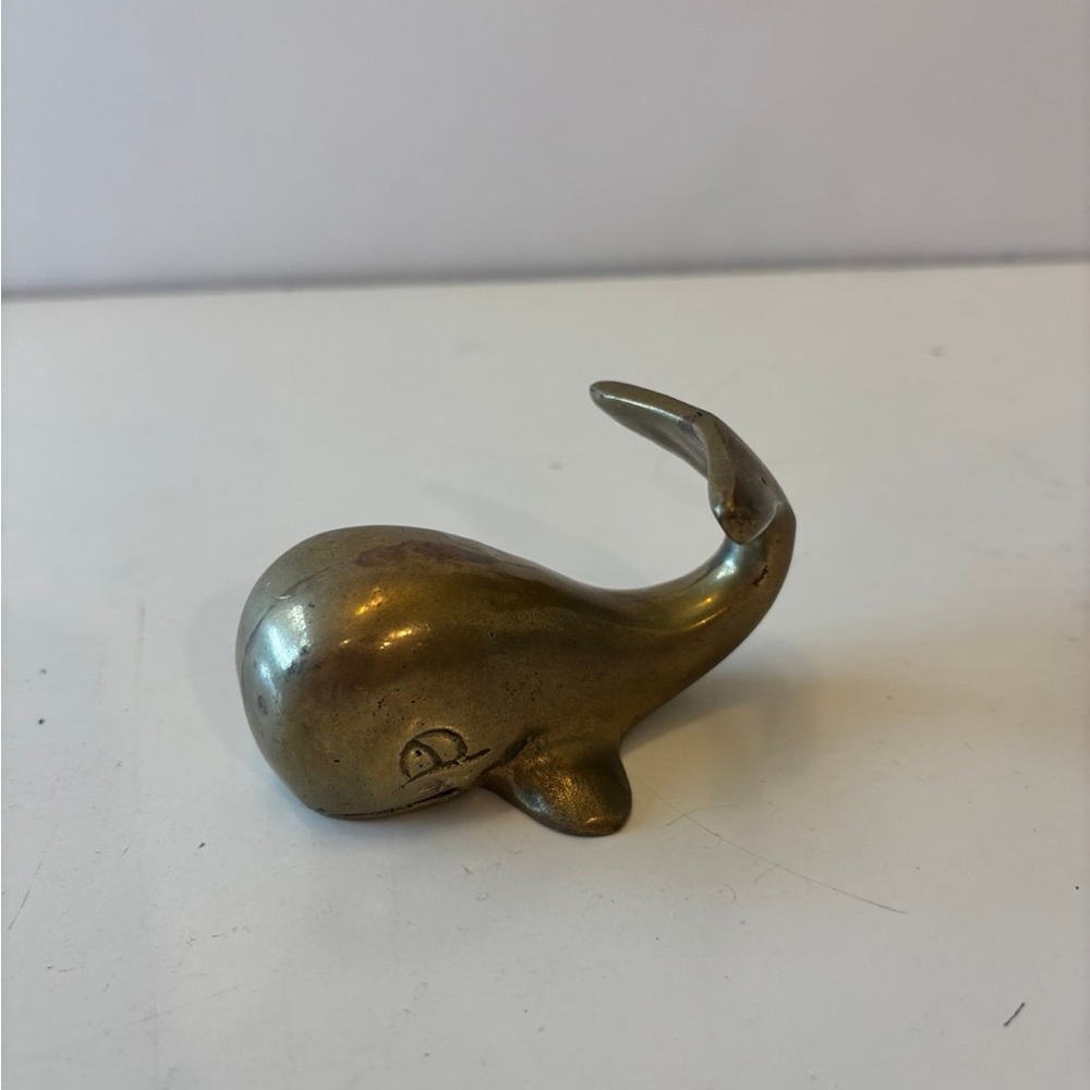 Medium Brass Goldfish Koi Fish Figurine MCM Decor
